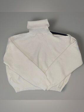 BCBGeneration Cream Turtleneck Sweater - Ribbed Knit